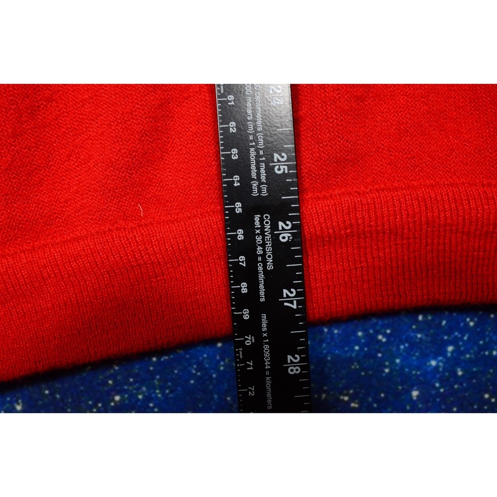 Vintage Izod Lacoste Sweater Mens XL Red Acrylic V-Neck Pullover Made In USA 80s - Picture 10 of 11